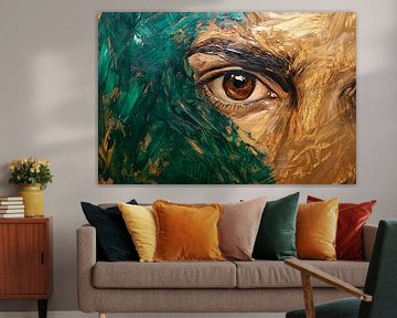 A moment of colour - expressive portrait by Poster Art Shop