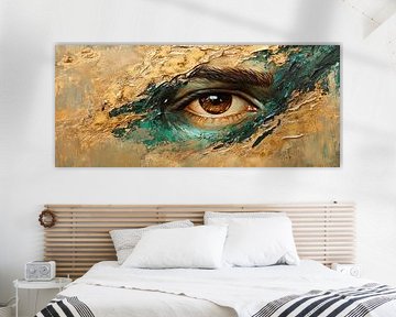 Moment in gold and blue - Expressive by Poster Art Shop