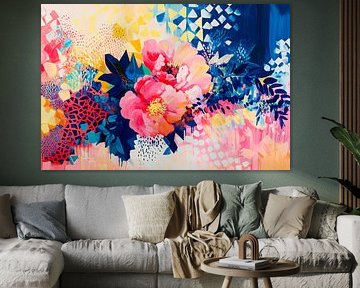A blooming blaze of colour in the abstract by Poster Art Shop