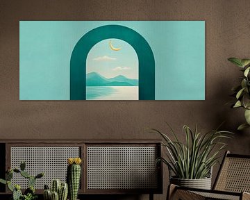 View through a quiet window arch by Poster Art Shop