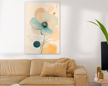 Blüte in sanften Farben – Minimalistisch von Poster Art Shop
