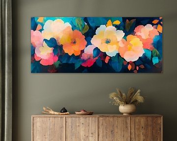 A blaze of flowers in bright colours by Poster Art Shop