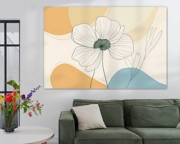 Floral minimalism with soft colours by Poster Art Shop