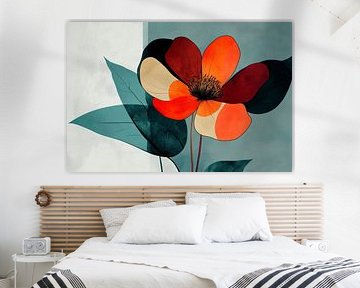 Colourful flower with geometric shapes by Poster Art Shop