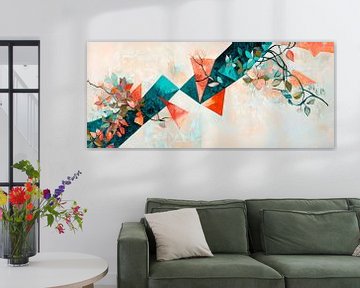 Kleurrijke geometrie ontmoet florale elegantie van Poster Art Shop