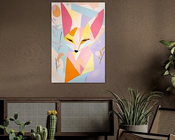 Bunter Fuchs in geometrischem Stil von Poster Art Shop