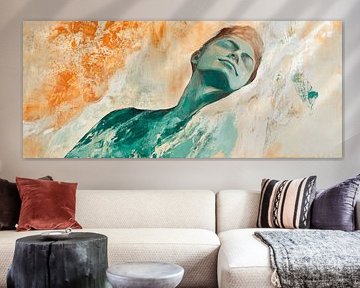 Immersed facial expression in water by Poster Art Shop