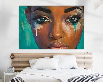 Emotionale Augen mit Farbtränen von Poster Art Shop