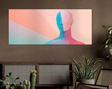 Kleurrijke figuren in zacht licht van Poster Art Shop