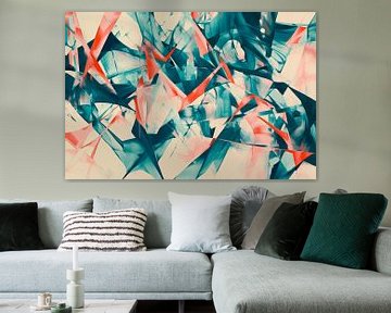 Colourful geometric abstraction by Poster Art Shop