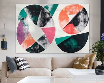 Colourful geometric composition by Poster Art Shop