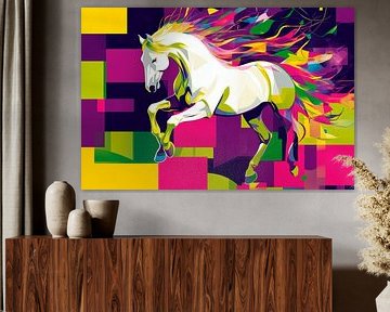 Colourful horse in a modern style by Poster Art Shop
