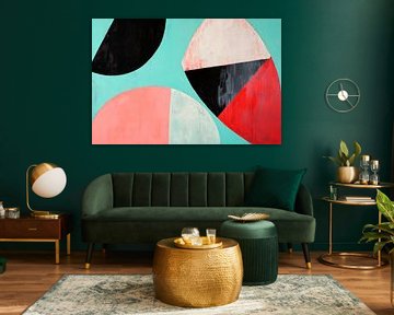 Farbenfrohes Geometrisches Muster in Pastell von Poster Art Shop