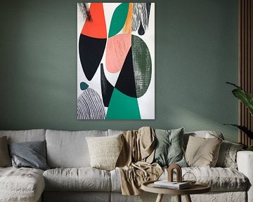 Gekleurde vormen en texturen - Abstract van Poster Art Shop