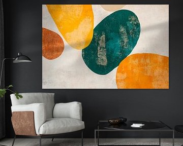 Kleurrijke vormen in zachte aardetinten van Poster Art Shop