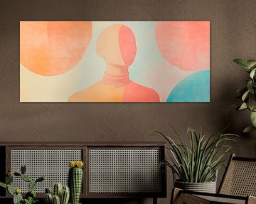 Gekleurd silhouet voor zachte cirkels van Poster Art Shop