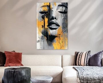 Faszinierendes Porträt mit Farbexplosion von Poster Art Shop