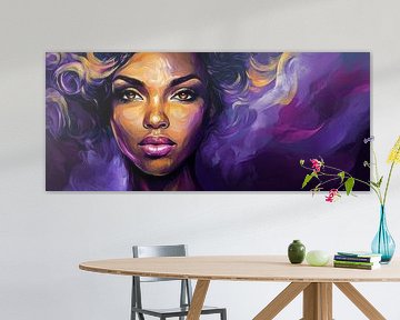 Feminine portrait in vibrant colours by Poster Art Shop