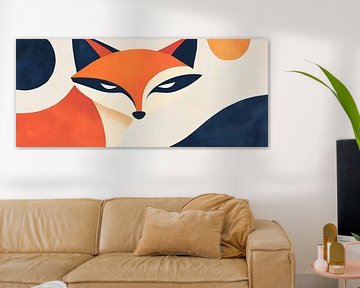 Fuchs in warmen Farben – Abstrakt und modern von Poster Art Shop