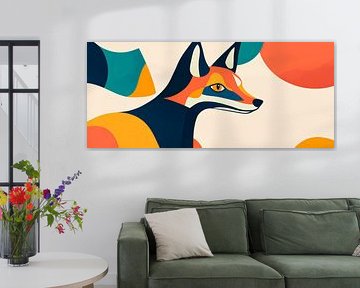 Fox profile with colourful shapes by Poster Art Shop