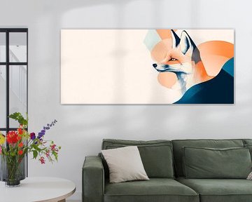 Fox profile in soft colours - Modern by Poster Art Shop
