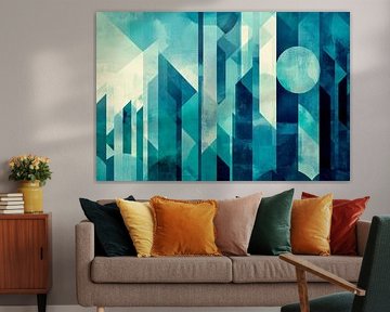 Geometric colours in the fog - Harmony by Poster Art Shop