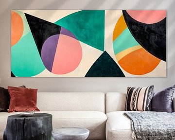 A mix of geometric colours by Poster Art Shop