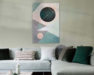 Geometric harmony in soft tones by Poster Art Shop
