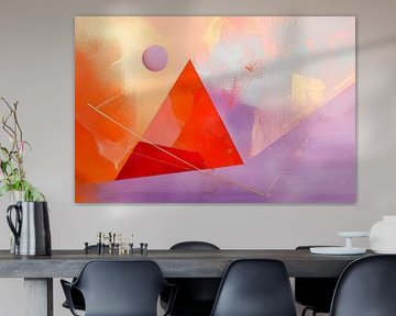 L'harmonie géométrique dans des couleurs douces sur Poster Art Shop