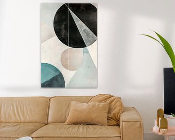 Geometric harmonies in soft tones by Poster Art Shop
