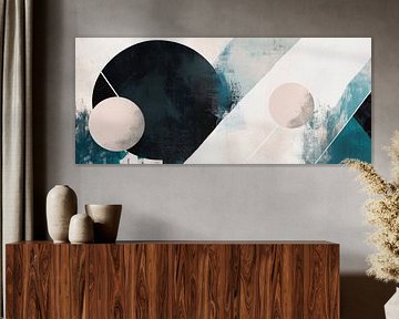 Geometric harmonies in soft colours by Poster Art Shop