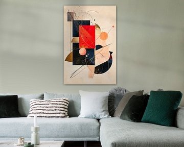 Geometric composition in warm colours by Poster Art Shop
