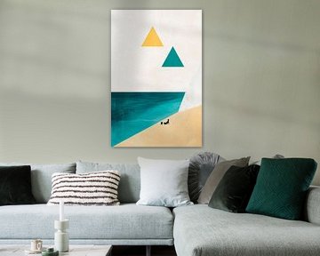 Geometric structures by the sea - Minimalist by Poster Art Shop