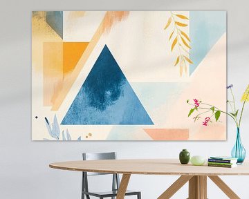 Geometric play of colours in pastel shades by Poster Art Shop