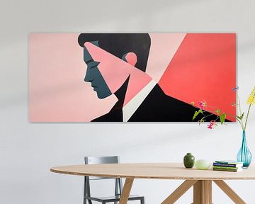 Portrait géométrique d'un homme sur Poster Art Shop