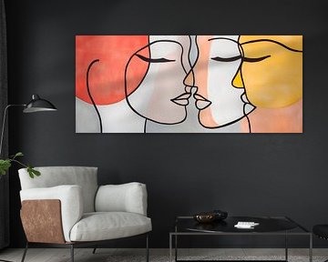 Gesichter im Einklang – Abstrakte Harmonie von Poster Art Shop
