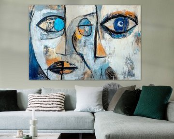 Dialogue facial en couleur et en forme sur Poster Art Shop