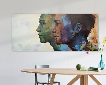 Portrait de visage aux couleurs douces sur Poster Art Shop