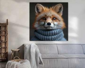 Fox dressed for winter by Ton Kuijpers