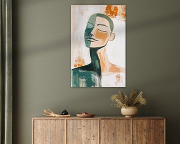 Harmonious portrait in earthy tones by Poster Art Shop