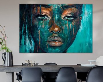 Intense moments in aqua tones by Poster Art Shop