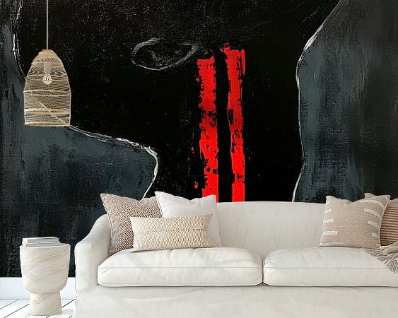 Voorbeeld van het werk in een kamer