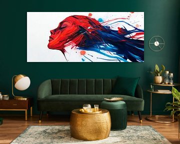 Creative colour flow in profile - Expressive by Poster Art Shop
