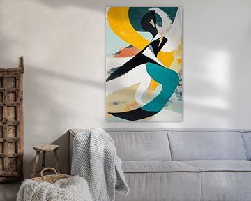 Abstract kunstwerk met levendige kleuren van Imperial Art House