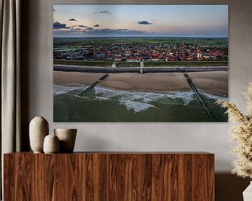 Drone panorama Zoutelande van MSP Canvas
