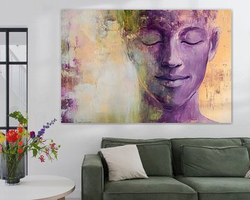 Smiling portrait in soft colours by Poster Art Shop