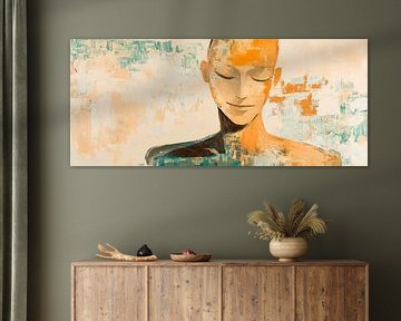 Smiling person in soft colours by Poster Art Shop
