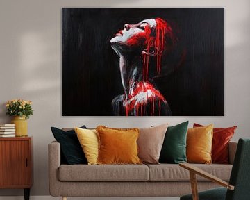 Hartstochtelijke stilte - Rode druppels van Poster Art Shop