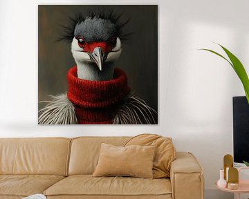 Kranich im Winterkleid von Ton Kuijpers