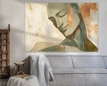 Melancholic face in a gentle style by Poster Art Shop